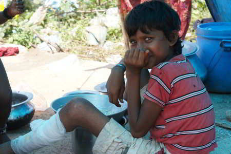 Providing First Aid to The Children in Goa, India