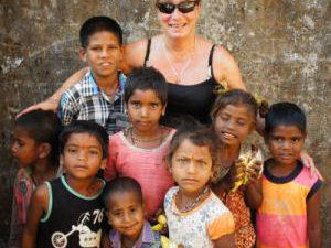 Penny With a Few of the street children